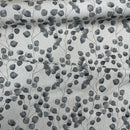 Curtain Linen Fabric Grey Money Leaf/Leaves Upholstery Cushions Eucalyptus 54" - Bull Ring Fabrics