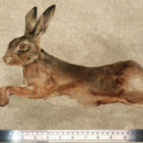 Cushion Bag Panels Animals Linen Fabric Kitten Dogs Rabbit Hare Peacocks 18x18" - Bull Ring Fabrics