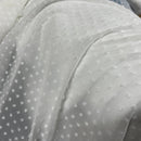 Dobby Spots Chiffon Dress Fabric 150cm, Ivory/Cream - Bull Ring Fabrics