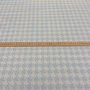 Duck Egg Houndstooth Heavy Cotton Vintage Fabric 54" - Bull Ring Fabrics