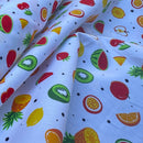 Exotic Tropical Fruits Print Rose & Hubble Cotton Poplin Fabric - Bull Ring Fabrics
