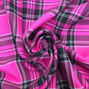 Fashion Tartan Check Polyviscose Dress Fabric 60" - Bull Ring Fabrics