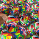 FIFA 2026 World Cup Flags Football 100% Cotton Craft Fabric 54" - Bull Ring Fabrics