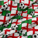 FIFA World Cup Polycotton Fabric England Flags Football Bunting Craft 45" - Bull Ring Fabrics