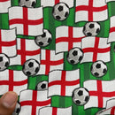 FIFA World Cup Polycotton Fabric England Flags Football Bunting Craft 45" - Bull Ring Fabrics