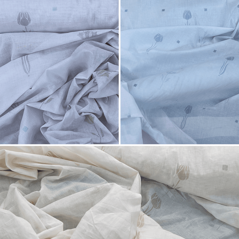 Floral Tulip Cotton Muslin Fabric - Bull Ring Fabrics