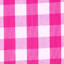 Gingham 1" Poly Cotton Dress Quilting Fabric - Bull Ring Fabrics