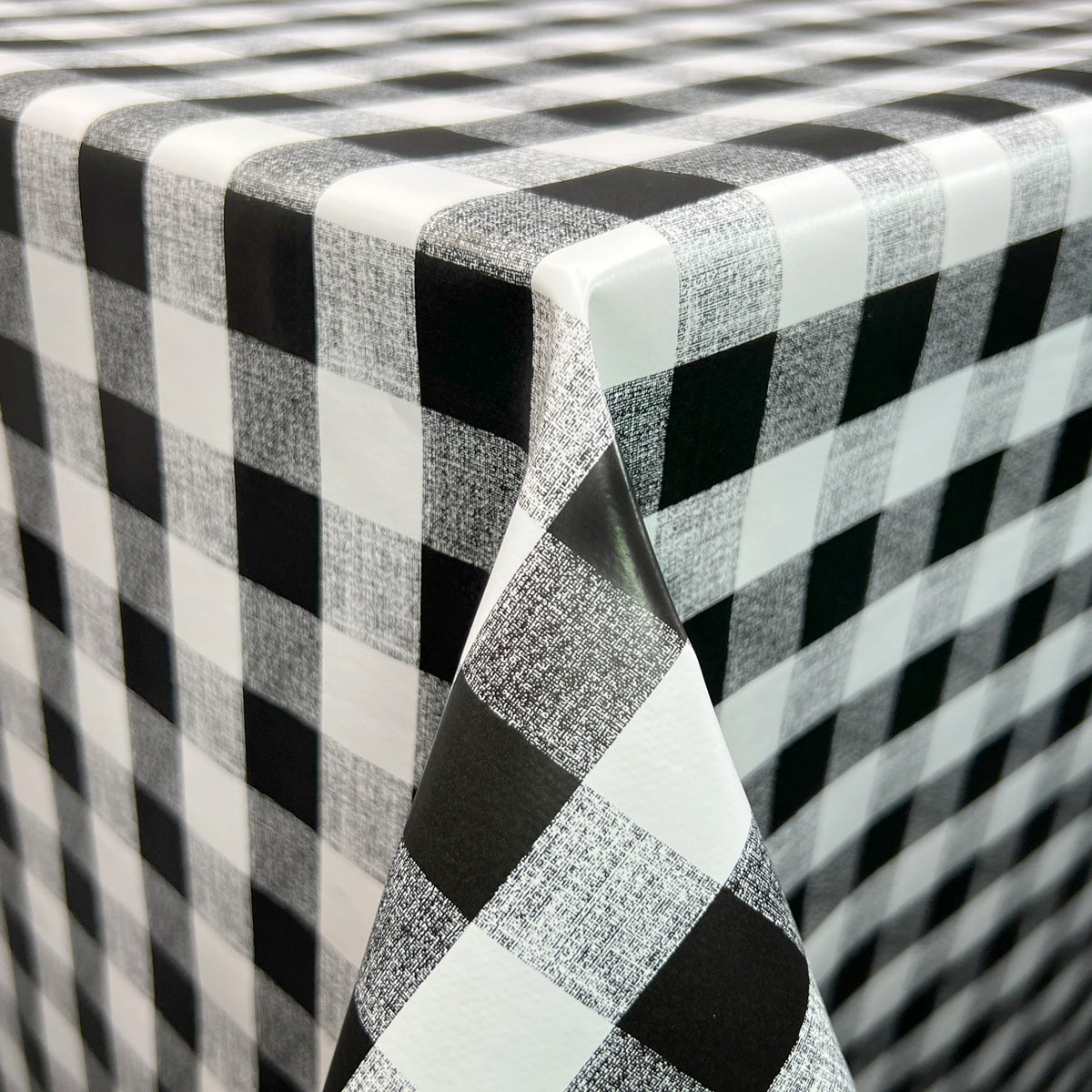 Gingham PVC Oilcloth Table Protector Cloth Fabric 140cm Wide - Bull Ring Fabrics