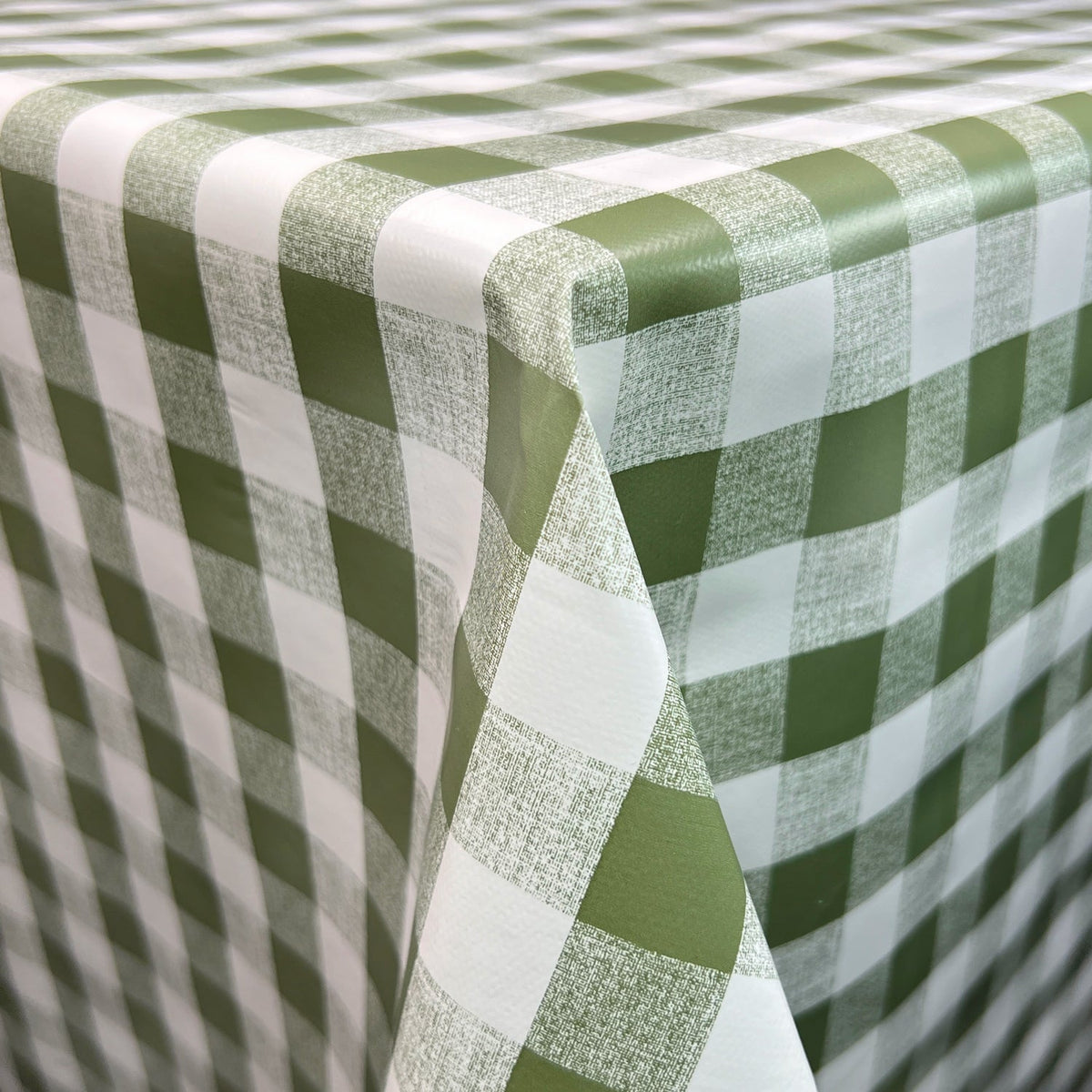 Gingham PVC Oilcloth Table Protector Cloth Fabric 140cm Wide - Bull Ring Fabrics