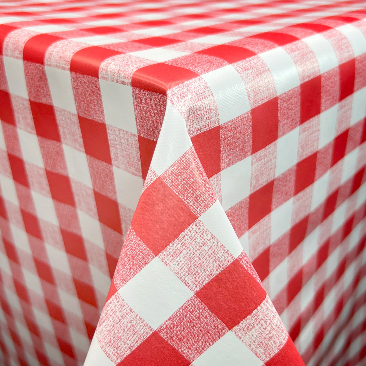 Gingham PVC Oilcloth Table Protector Cloth Fabric 140cm Wide - Bull Ring Fabrics