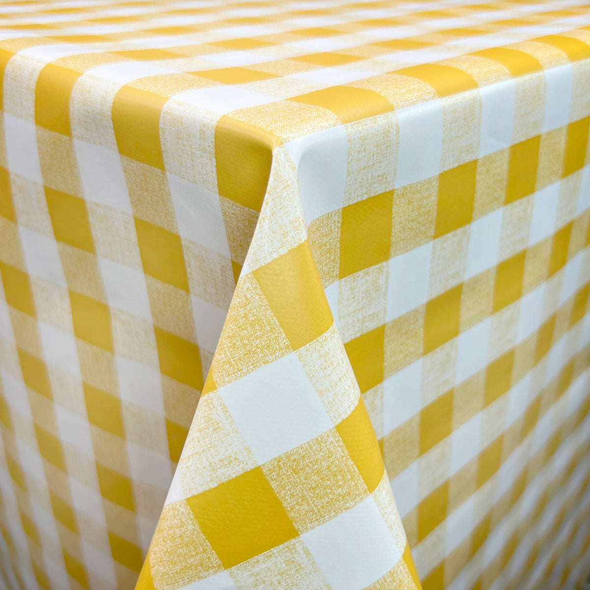 Gingham PVC Oilcloth Table Protector Cloth Fabric 140cm Wide - Bull Ring Fabrics