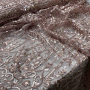 HEAVY SEQUINS LACE NET LACE Embroidery Bridal Wedding New Years Party Dress 54" - Bull Ring Fabrics