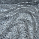 HEAVY SEQUINS LACE NET LACE Embroidery Bridal Wedding New Years Party Dress 54" - Bull Ring Fabrics