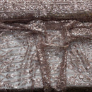 HEAVY SEQUINS LACE NET LACE Embroidery Bridal Wedding New Years Party Dress 54" - Bull Ring Fabrics