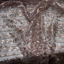 HEAVY SEQUINS LACE NET LACE Embroidery Bridal Wedding New Years Party Dress 54" - Bull Ring Fabrics