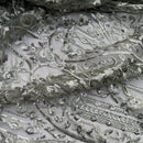 HEAVY SEQUINS LACE NET LACE Embroidery Bridal Wedding New Years Party Dress 54" - Bull Ring Fabrics