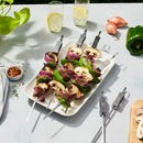 Henckels Metal BBQ Trays & Skewer Set 8 Piece Grilling Vegetables, Meat, Seafood - Bull Ring Fabrics