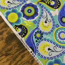 Indian Paisley Floral Dress Cotton Poplin Hancock Fabric 45", Blue - Bull Ring Fabrics