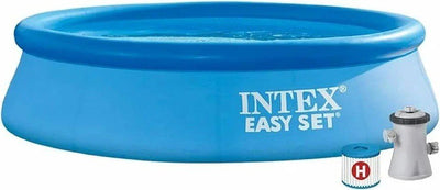 Intex 10ft (3.05m) Easy Set Ring Pool with Water Filter Pump - Bull Ring Fabrics