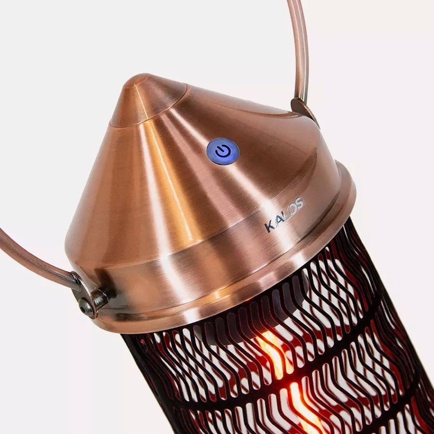 Kettler Garden Heater Kalos Copper Small Lantern Electric Patio Heater 1500W - Bull Ring Fabrics