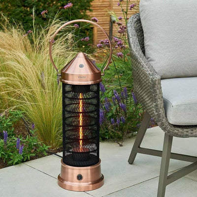 Kettler Garden Heater Kalos Copper Small Lantern Electric Patio Heater 1500W - Bull Ring Fabrics