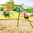 Lifetime 7ft Metal Kids Swing Set Garden 2 Swings Trapeze Bar Outdoor Ages 3-12 - Bull Ring Fabrics