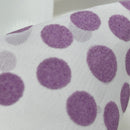 Lilac Starbuzz Velvet Flock Voile Fabric Net Curtain 150cm, White - Bull Ring Fabrics