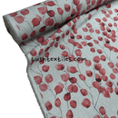 Linen Fabric Eucalyptus Money Leaves Cotton Canvas Linen Upholstery 54”, Spice - Bull Ring Fabrics