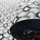 Little Carnival Abstract Tapestry Upholstery Curtain Fabric 140cm, Black/White - Bull Ring Fabrics