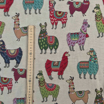 Llamas Animals Tapestry Fabric Heavy Material Upholstery Cushion Sofa 54" Wide - Bull Ring Fabrics