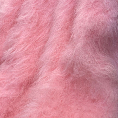 Long Pile Faux Fur Fabric 150cm Wide - Pink - Bull Ring Fabrics