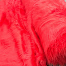 Long Pile Faux Fur Fabric 150cm Wide - Red - Bull Ring Fabrics