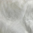 Long Pile Faux Fur Fabric 150cm Wide - White - Bull Ring Fabrics