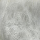 Long Pile Faux Fur Fabric 150cm Wide - White - Bull Ring Fabrics