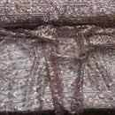 LUX Heavy Sequin Lace Embroidery Fabric Bridal Wedding Dress Material 60" GOLD - Bull Ring Fabrics