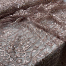 LUX Heavy Sequin Lace Embroidery Fabric Bridal Wedding Dress Material 60" GOLD - Bull Ring Fabrics