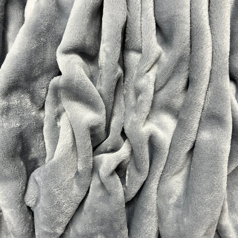 Mary's Lamb Soft Cuddle Fleece Fabric 150cm, Grey - Bull Ring Fabrics