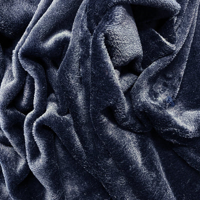 Mary's Lamb Soft Cuddle Fleece Fabric 150cm Navy Blue - Bull Ring Fabrics