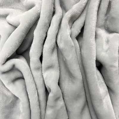 Mary's Lamb Soft Cuddle Fleece Fabric 150cm, Silver - Bull Ring Fabrics