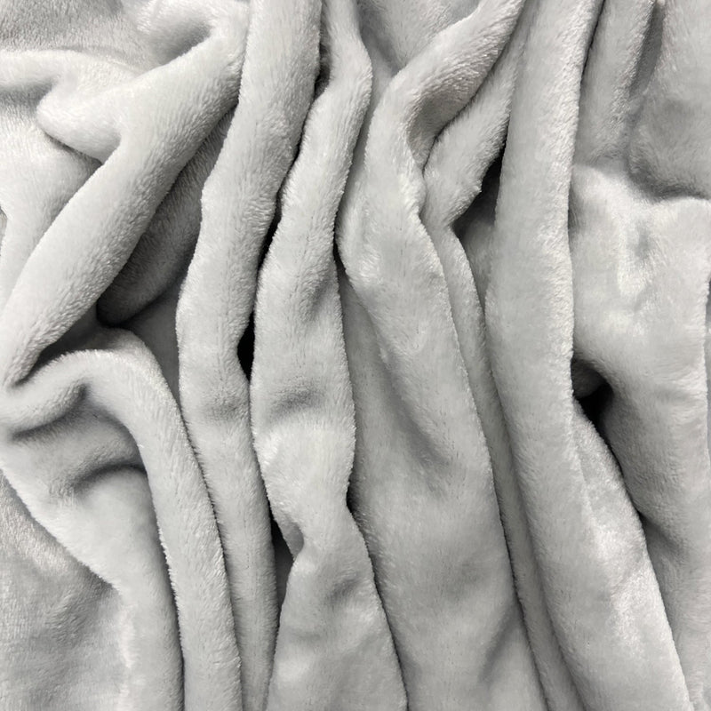 Mary's Lamb Soft Cuddle Fleece Fabric 150cm, Silver - Bull Ring Fabrics