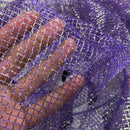 Metallic Gold Lurex Dress Net Fabric 54" Purple - Bull Ring Fabrics