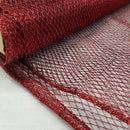 Metallic Lurex Dress Net Tulle Fabric 54" Red - Bull Ring Fabrics