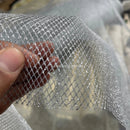 Metallic Lurex Dress Net Tulle Fabric 54" Silver - Bull Ring Fabrics