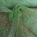 Metallic Silver Lurex Dress Net Fabric 54" Lime Green - Bull Ring Fabrics