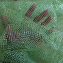 Metallic Silver Lurex Dress Net Fabric 54" Lime Green - Bull Ring Fabrics