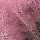 Metallic Silver Lurex Dress Net Fabric 54" Pink - Bull Ring Fabrics