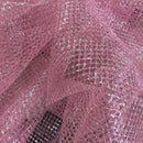 Metallic Silver Lurex Dress Net Fabric 54" Pink - Bull Ring Fabrics