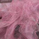Metallic Silver Lurex Dress Net Fabric 54" Pink - Bull Ring Fabrics