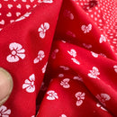 Metallic Silver Tiny Bows Polycotton Fabric 112cm, Red - Bull Ring Fabrics