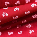 Metallic Silver Tiny Bows Polycotton Fabric 112cm, Red - Bull Ring Fabrics